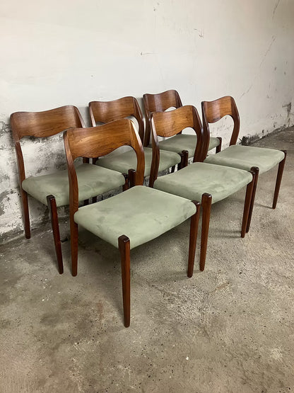 Sedie "Model 71" No Møller design danese vintage anni 60 [ck2006] misure da richiedere
