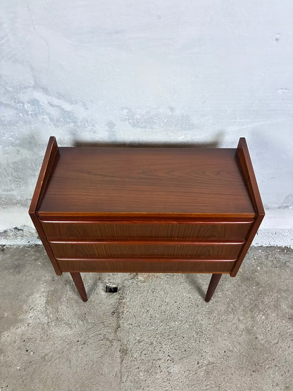Comodino piccola 3 cassetti teak danese | ck2530