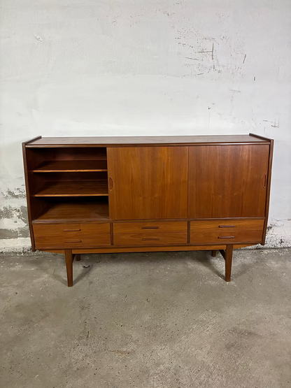 Credenza teak design danese vintage anni 50 [ck2125] | 3 ante 180cm