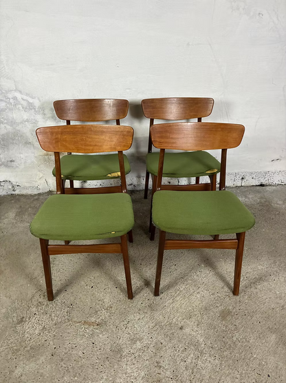 Set 4 Sedie teak design Schønning & Elgaard vintage anni 50 | ck2543