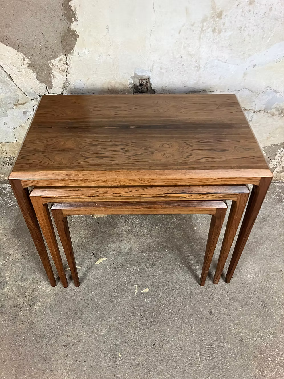 Tavolini tris Johannes Andersen design danese vintage anni 50 [ck1853] misure da richiedere