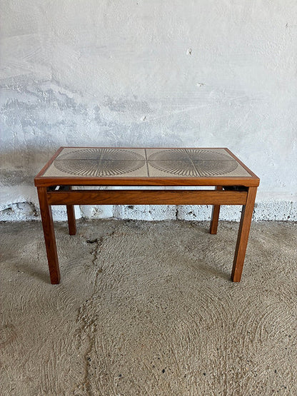 Tavolino palissandro con piastrelle design danese vintage anni 50 | ck2400