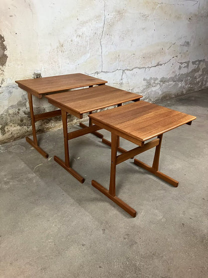 Tavolini tris design svedese vintage anni 50 [ck1973] misure da richiedere