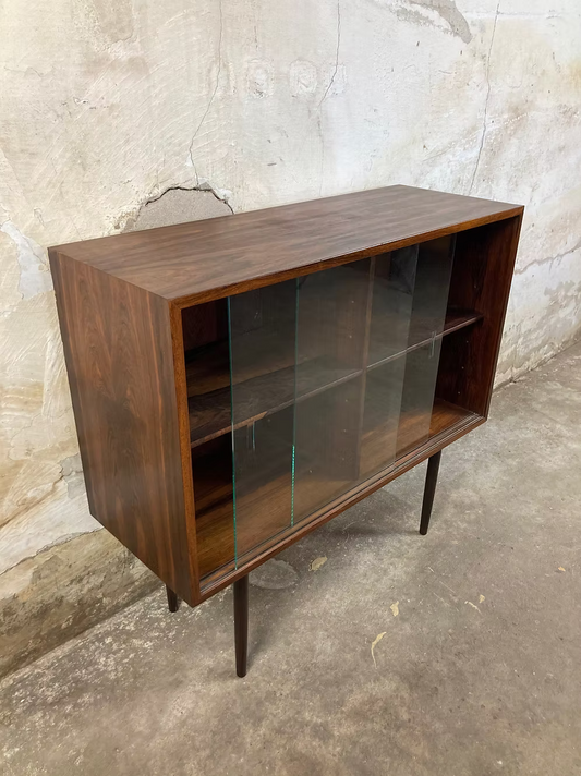 Libreria vetrina palissandro design danese anni 50 [ck1495] misure L.85 H.80 P.32