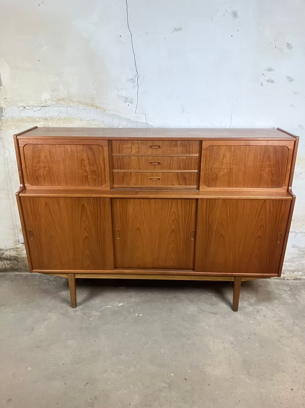 Credenza teak design danese vintage anni 50 [ck1981] misure L.175 H.126 P.46