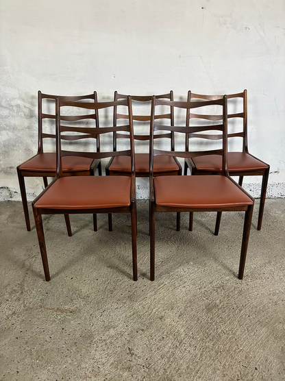 Set 5 sedie Johannes Andersen palissandro design danese vintage | ck2529