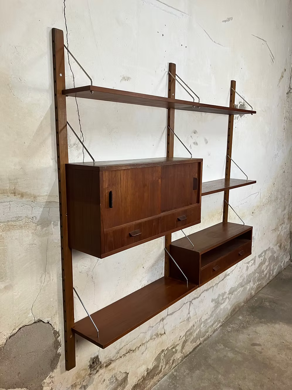Libreria parete design danese anni 50 [ck1916] misure L.155 H.150