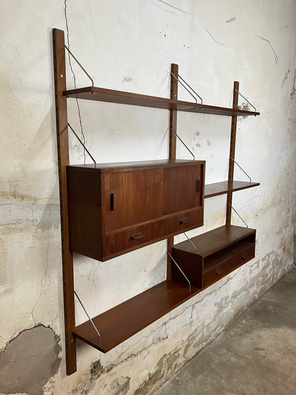 Libreria parete design danese anni 50 [ck1916] misure L.155 H.150