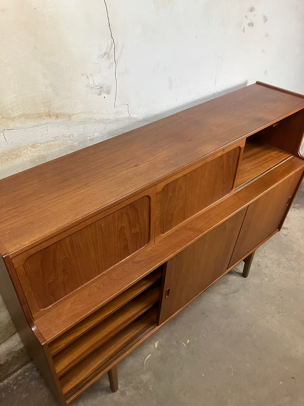 Credenza teak design danese vintage anni 50 [ck1981] misure L.175 H.126 P.46