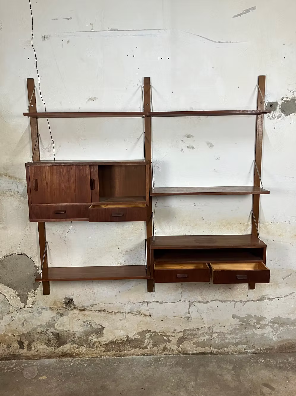 Libreria parete design danese anni 50 [ck1916] misure L.155 H.150
