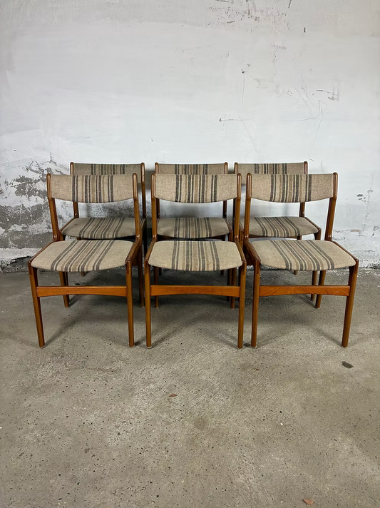 Erik Buch Set 6 sedie teak design danese vintage | ck2327