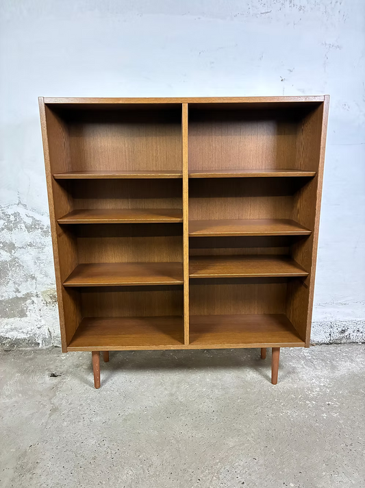 Libreria in wengè design danese anni 50 [ck2244] | misure L.108 H.125 P.30