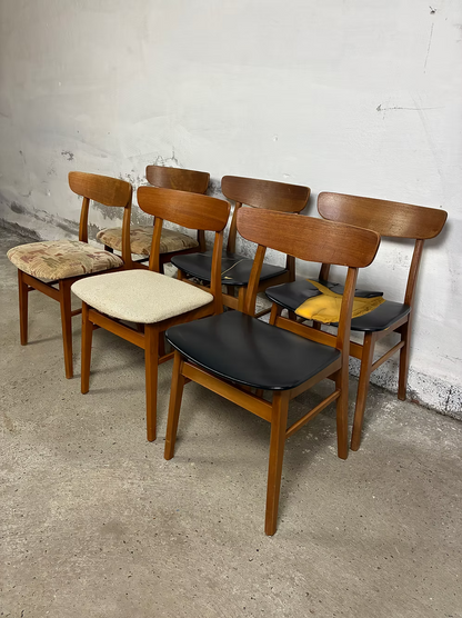 Set 6 Sedie Findahl design danese vintage anni 50 | ck2277