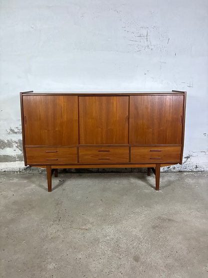 Credenza teak design danese vintage anni 50 [ck2125] | 3 ante 180cm