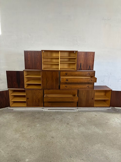 Set 6 Cassettiere/credenze muro vintage design danese anni 50 | ck2384