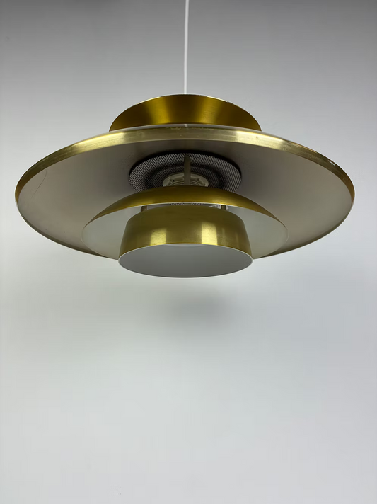 Lampada a sospensione ottone design danese vintage anni 50 [ck2265] misure Ø39