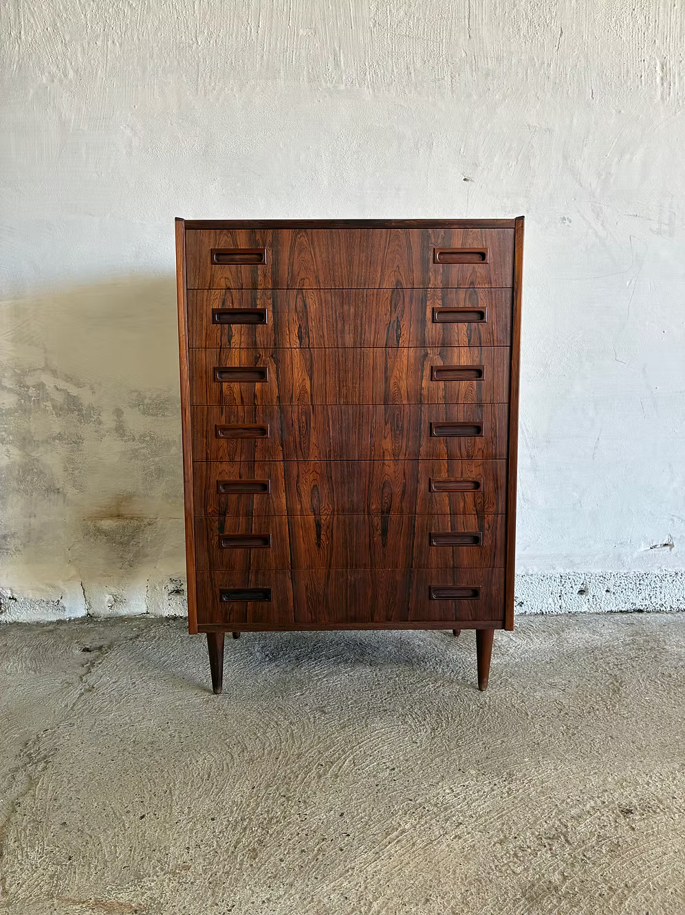 Cassettiera 7 cassetti danese anni 50 palissandro 115cm | ck2381