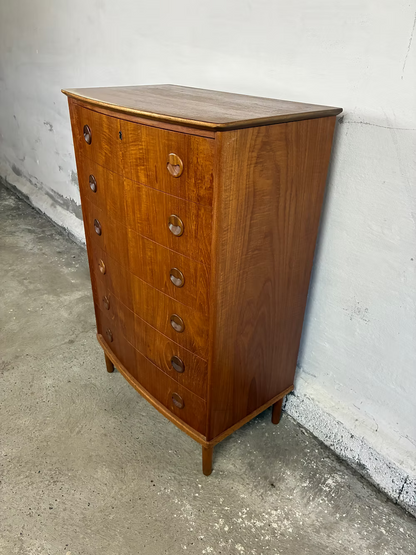 Cassettiera teak design danese anni 50 [ck2111] | 6 cassetti 111cm