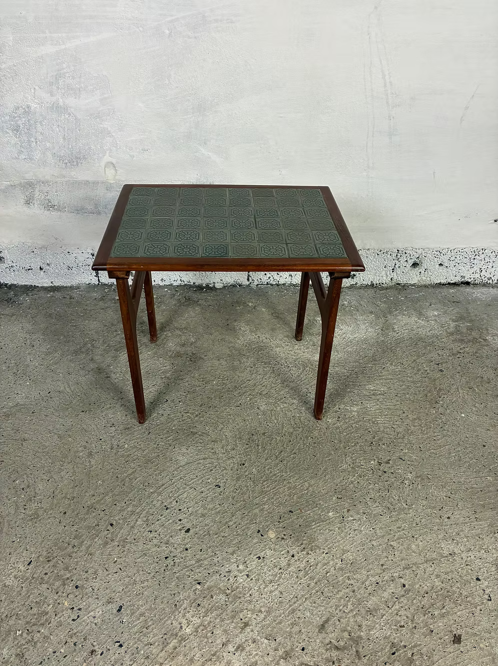 Tavolino teak con piastrelle design danese vintage anni 50 | ck2394