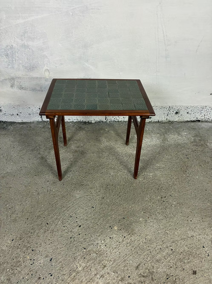 Tavolino teak con piastrelle design danese vintage anni 50 | ck2394