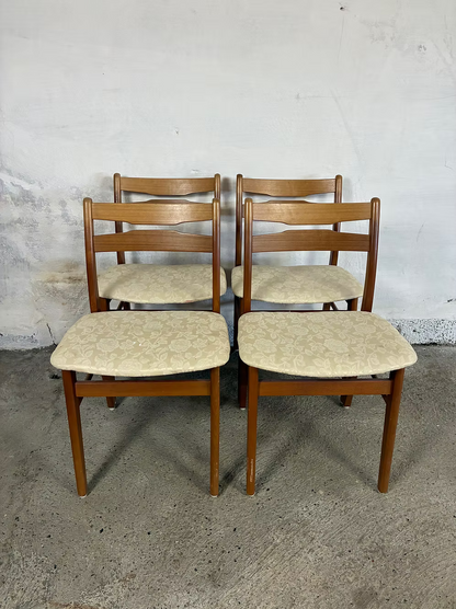 Set 4 Sedie teak design vintage anni 50 | ck2498