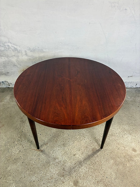 Tavolo tondo Kai Kristiansen palissandro design danese vintage 1960 | ck2545