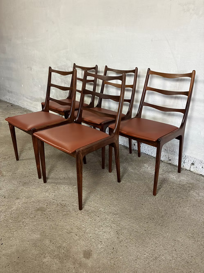 Set 5 sedie Johannes Andersen palissandro design danese vintage | ck2529