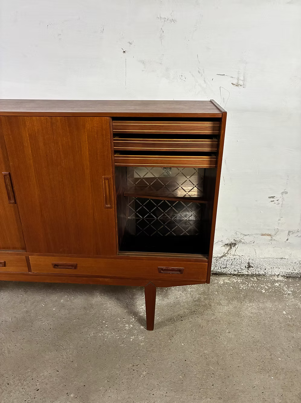 Credenza teak design danese vintage anni 50 [ck2192] | misure L.179 H.114 P.41