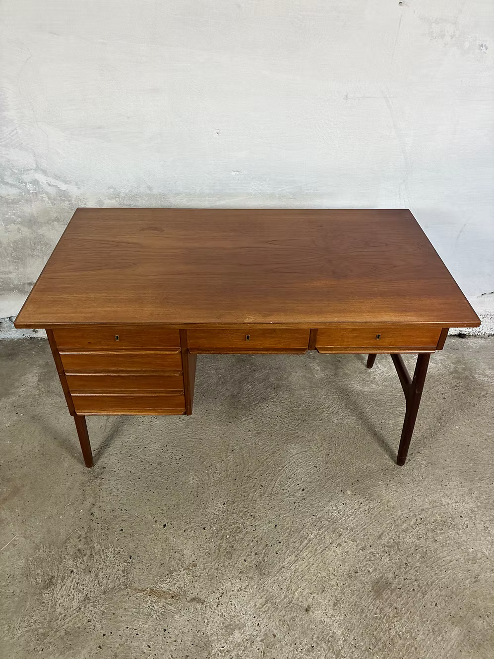 Scrivania teak 129cm design danese vintage anni 60 | ck2538