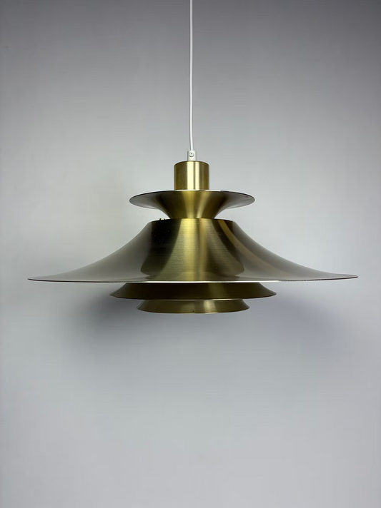 Lampadario in ottone Frandsen design danese vintage anni 50 [ck2253] misure Ø47