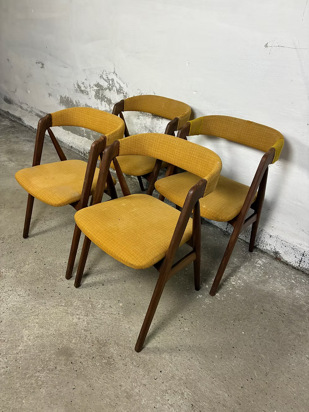 Set di 4 sedie teak TH Harlev design danese vintage anni 60 [ck2276]