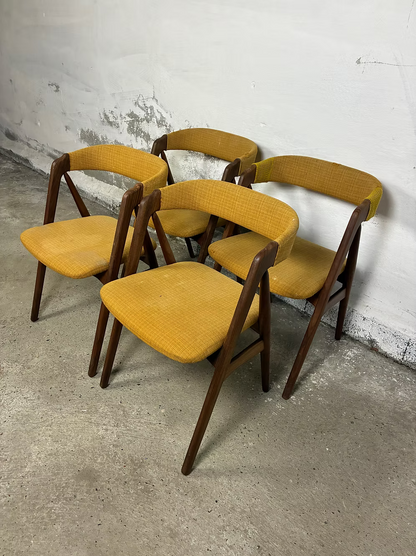 Set di 4 sedie teak TH Harlev design danese vintage anni 60 [ck2276]
