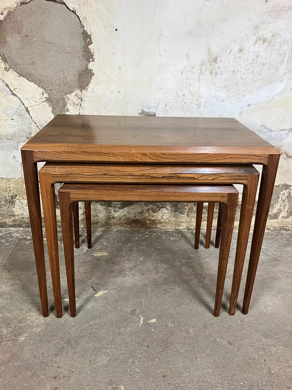 Tavolini tris Johannes Andersen design danese vintage anni 50 [ck1853] misure da richiedere