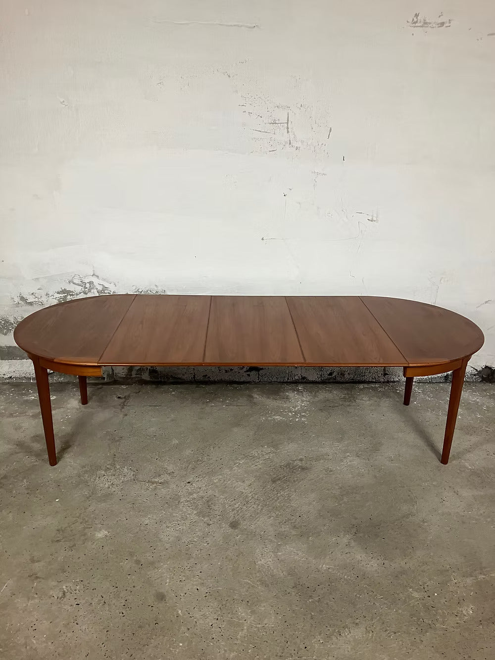 Tavolo rotondo design danese vintage anni 60 [ck2004] misure L.113 +3x50