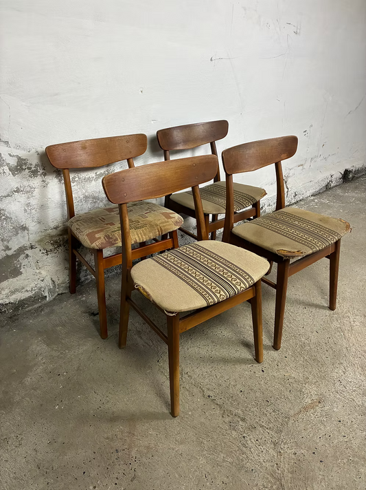 Set di 4 sedie Findahl design danese vintage anni 60 [ck2275]
