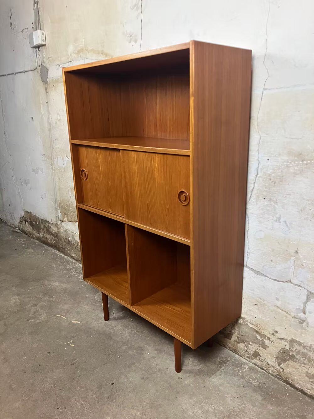 Libreria design danese vintage anni 50 [ck1920] misure L.80 H.129 P.32