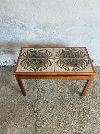Tavolino palissandro con piastrelle design danese vintage anni 50 | ck2400