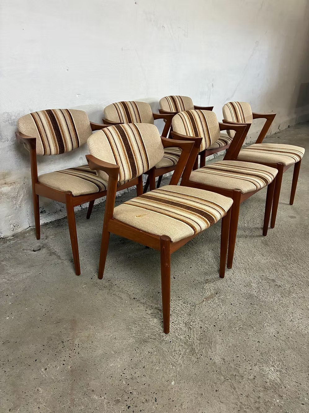 Set 4 "Z chairs" Kai Kristiansen design danese vintage | ck2419