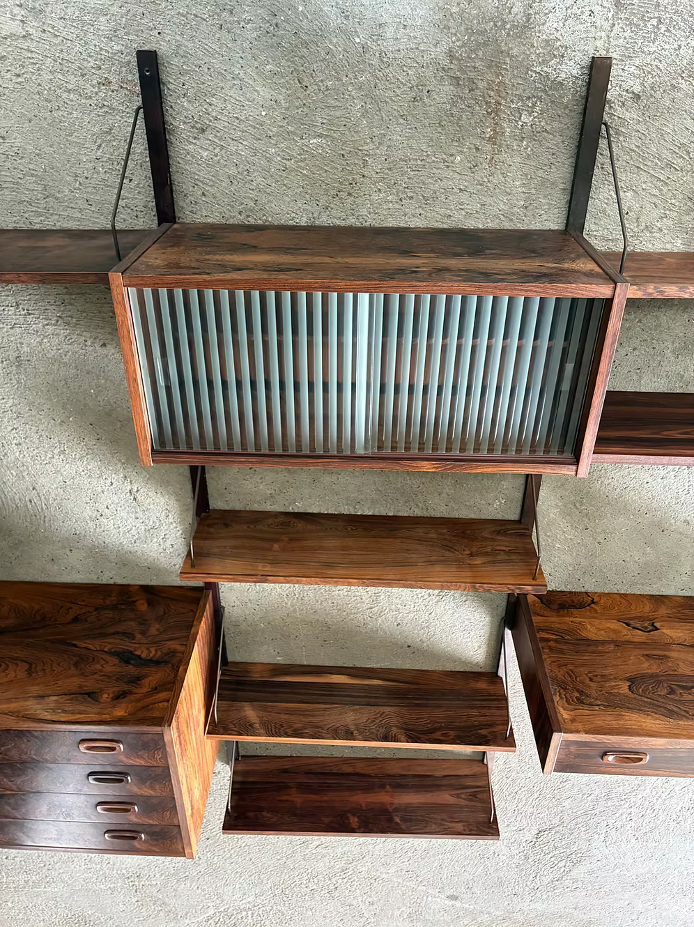 Libreria parete palissandro design danese anni 50 | ck2434