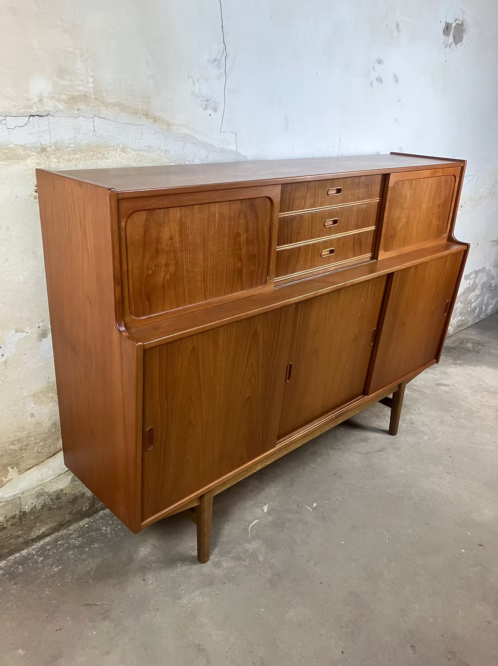 Credenza teak design danese vintage anni 50 [ck1981] misure L.175 H.126 P.46