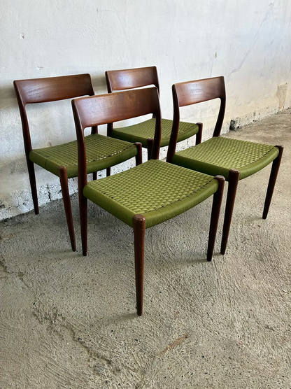 Set 4 Sedie model. 77 NO Møller design danese vintage anni 60 | ck2408