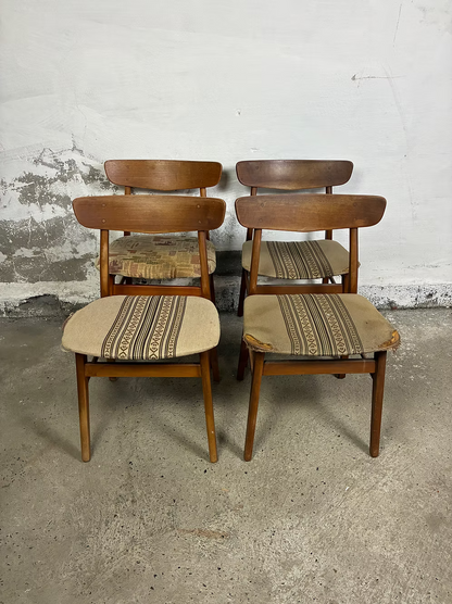 Set di 4 sedie Findahl design danese vintage anni 60 [ck2275]
