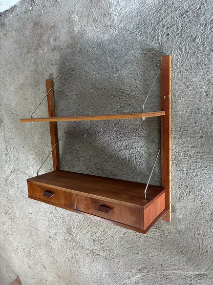 Libreria parete teak design danese anni 50 | ck2442
