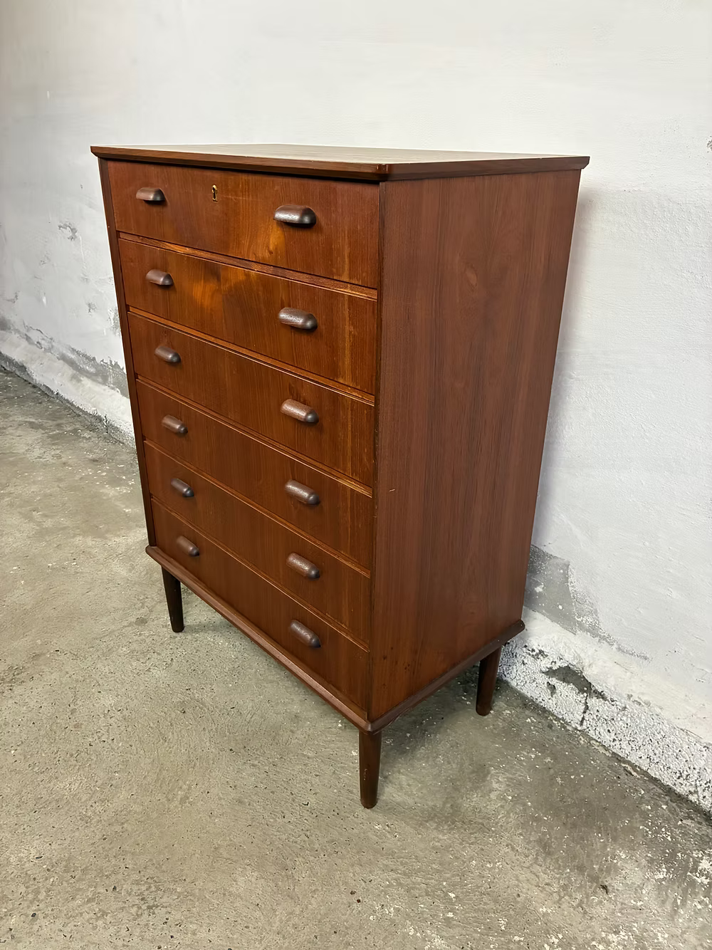 Cassettiera 6 cassetti danese anni 50 [ck2117] | teak 105cm