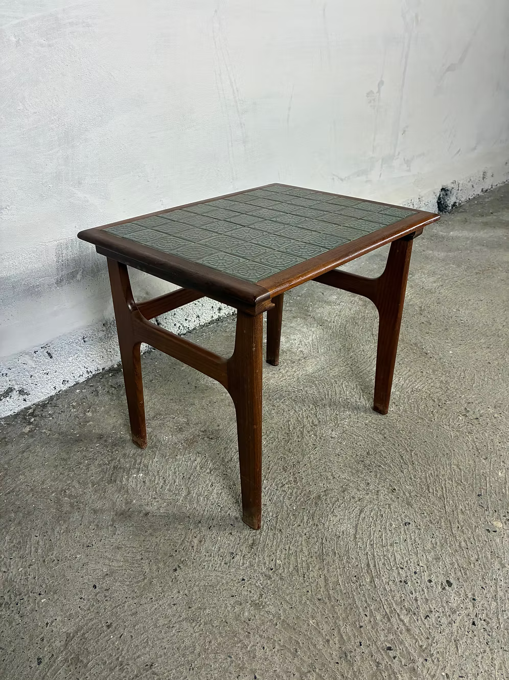 Tavolino teak con piastrelle design danese vintage anni 50 | ck2394