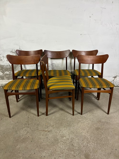 Set di 6 sedie teak design danese vintage anni 60 [ck2251]