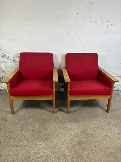 Coppia poltroncine quercia design danese anni 50 | ck2281
