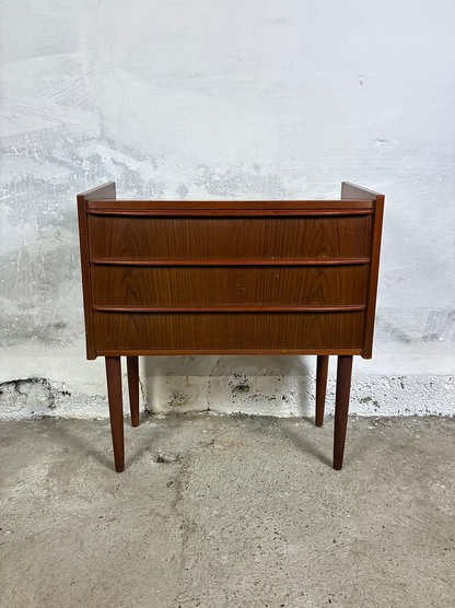 Comodino piccola 3 cassetti teak danese | ck2530