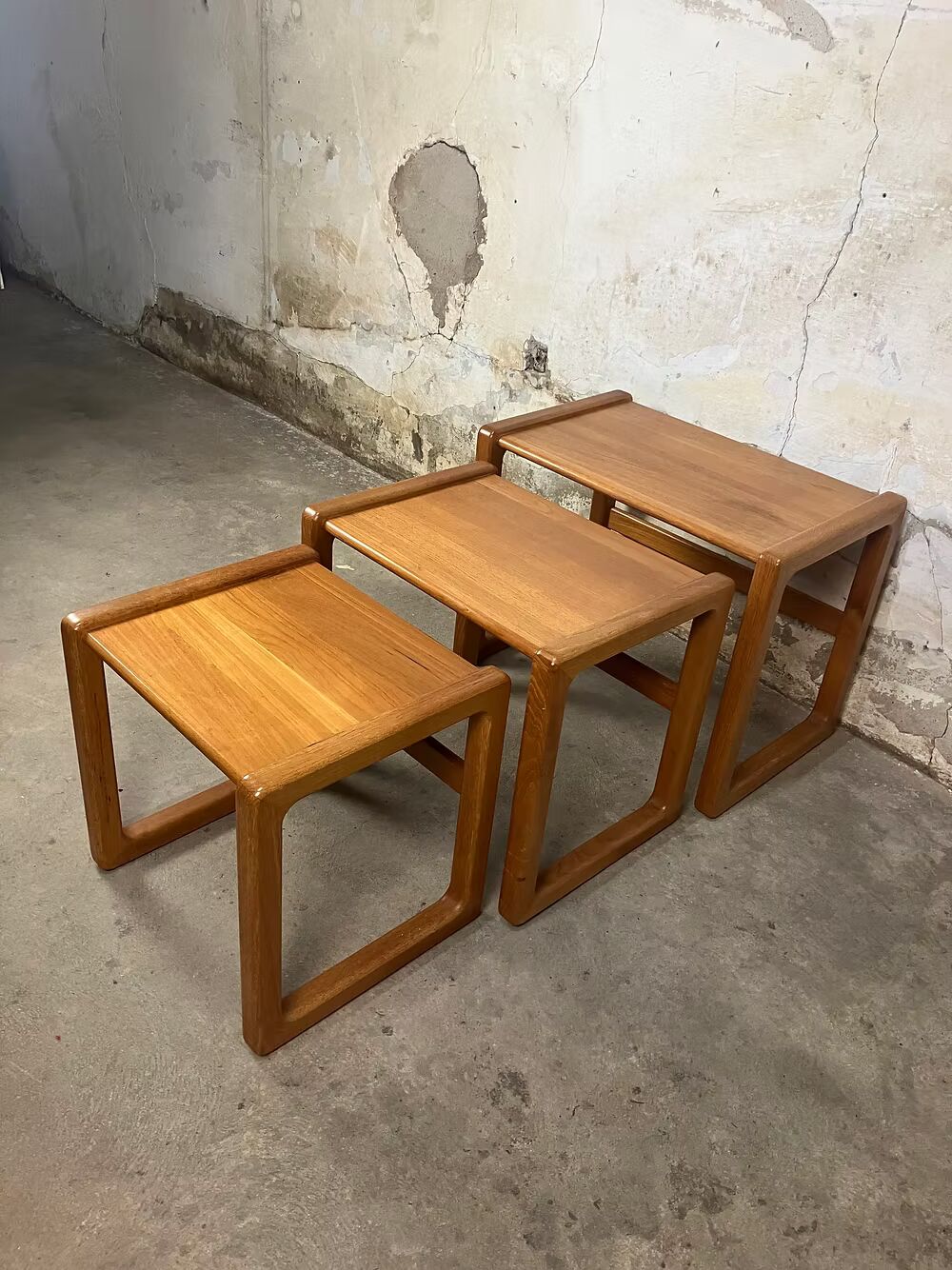 Tavolini tris design svedese vintage anni 50 [ck1965] misure da richiedere