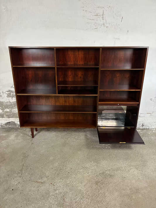 Libreria grande Omann Jun palissandro design danese anni 60 [ck2071] | misure L.179 H.140 P.29